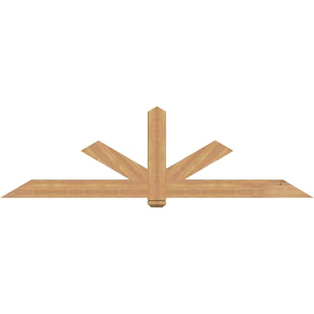 Ekena Millwork Kennewick Timber Gable Bracket, Western Red Cedar, 96"W x 28"H x 3 1/2"D x 5 1/2"F, 7/12 Pitch GBW096X28X0406KEN00SWR